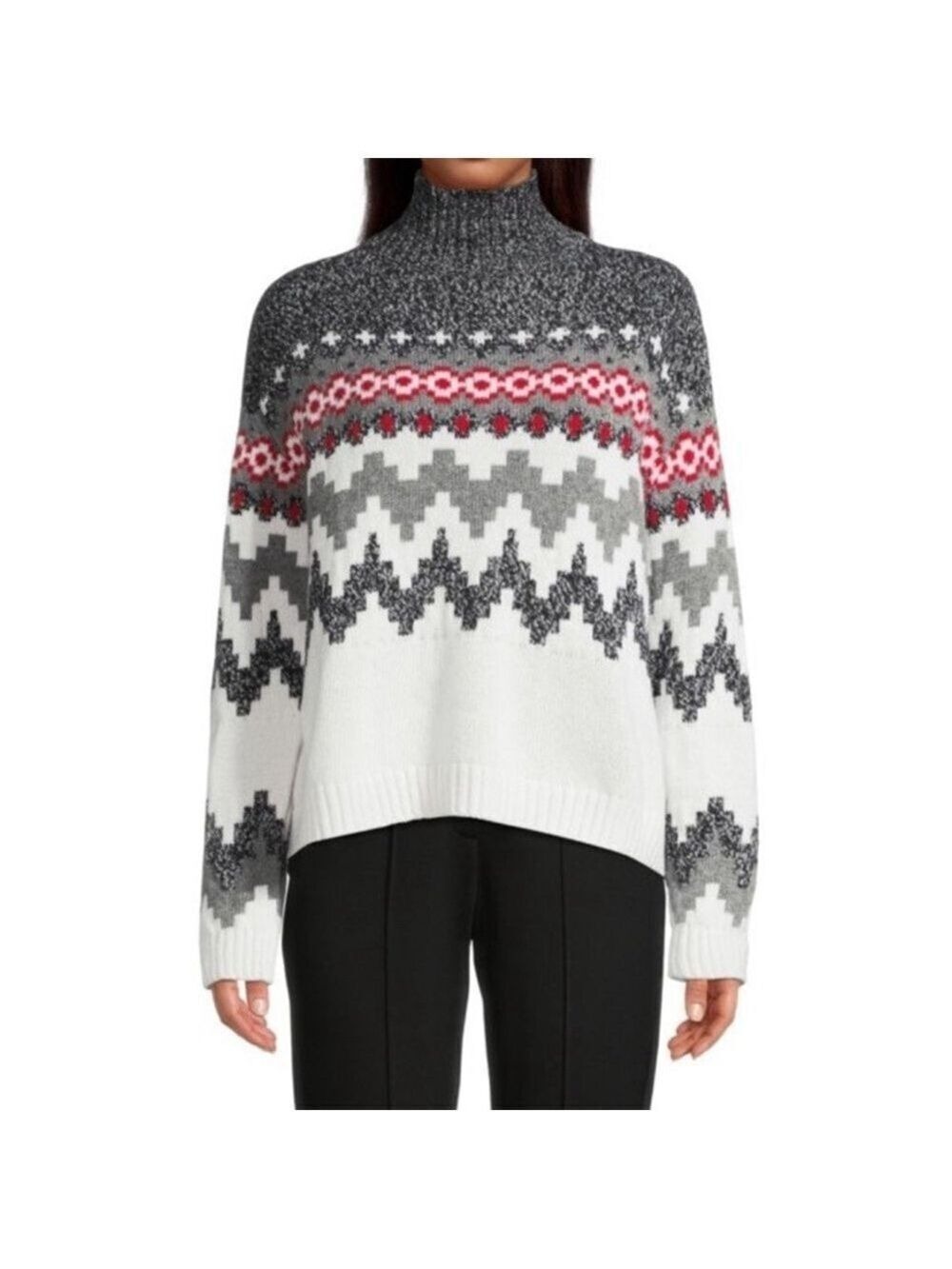Max Mara Weekend Sweater Size Small Fair Isle Maser 100% Wool $385